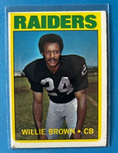 Willie Brown Topps #28 Oakland Raiders EX J33 1972 - Imagen 1 de 2