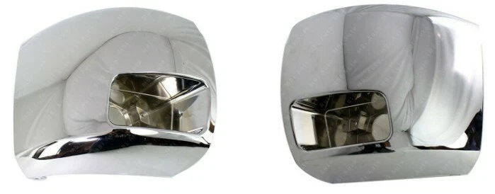 New Front Chrome Bumper End Cap Set For 2007-2010 Chevrolet Silverado 2500 3500 - Image 1 of 4