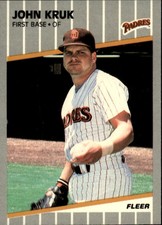 1989 Fleer San Diego Padres Baseball Card #309 John Kruk
