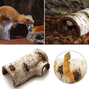 Reptile Lizard Landscape Small Animal Resin Log Artificial Birch Log Habitat X - Picture 1 of 15