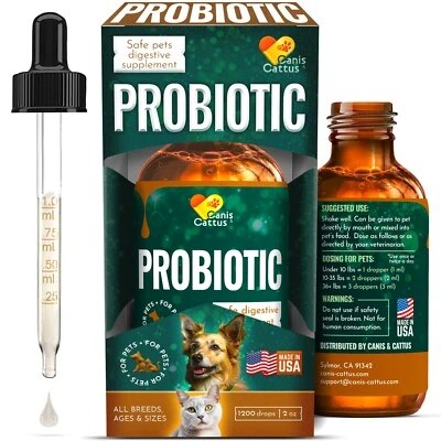 Natural Probiotic Supplement for Dogs & Cats | Allergy & Digestive Support  2 Oz - Image 1 of 4