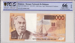Belgium ND (1997) 1,000 Francs PCGS 66 PPQ Gem UNC P#150 - Picture 1 of 4