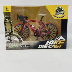 NEW Mountain Matel Bike 1:8 Scale Diecast Model Bicycle Off Road Replica Red - Picture 1 of 4