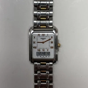 Tissot D130/230K Vintage Digital Analog mens quartz Swiss Wrist Watch Stainless - Picture 1 of 7