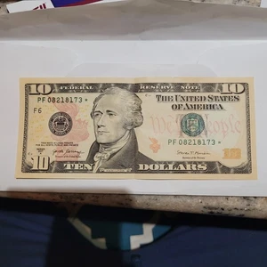 2017 A Ten Dollar $10 * STAR * Note F6 Atlanta - Picture 1 of 2