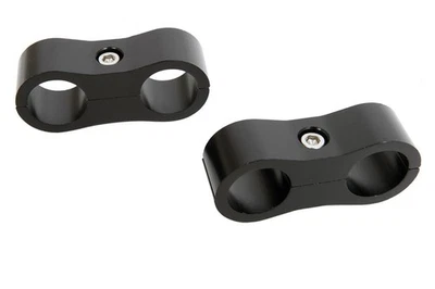 Separador de manguera Russell 6an - 2pk negro anodizado 654303 Foto 1 de 3