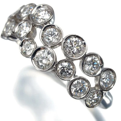 Anillo de platino 900 de diamantes de 1,00 quilates 15P  Foto 1 de 4