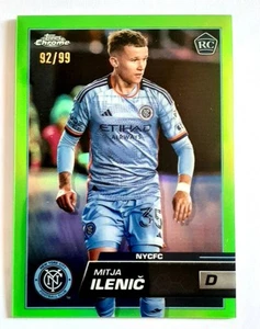 2023 Topps Chrome MLS Mitja Ilenic RC Neon Green Refractor #/99 New York City FC - Bild 1 von 2