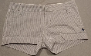 Pantalones Cortos Hurley Para Mujer 1 Gris Rayas Playa Patinador Y2K - Imagen 1 de 7