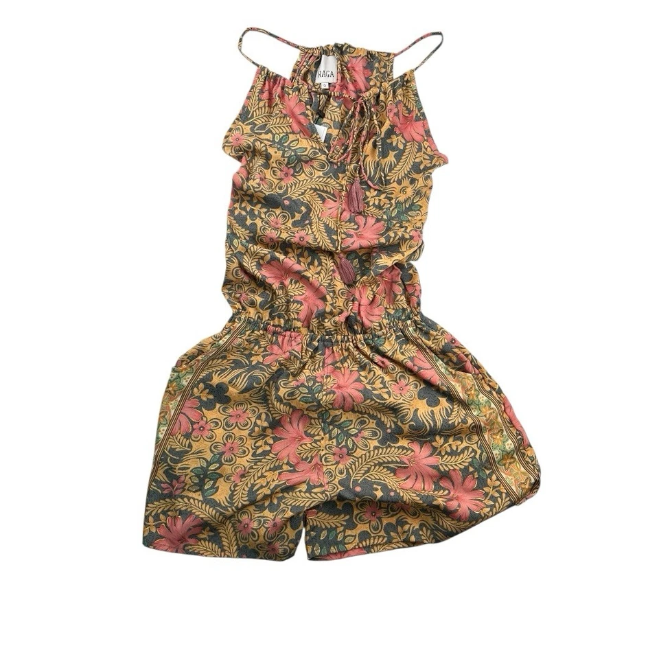 Nuevo con etiquetas Mameluco Raga Anthropologie Mujer Boho Estampado Floral Talla S Foto 1 de 4