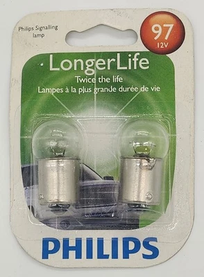 Philips 97LLB2 Longerlife License Plate Lamp Light Bulb 97 - 2 PACK - Image 1 of 2