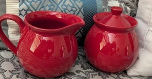 Waechtersbach Fun Factory Germany Red Sugar & Creamer Set - Picture 1 of 5