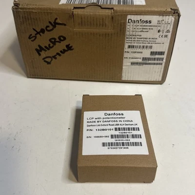 Danfoss 132F0005 VLT Micro Drive New And LCP WITH POTENTIOMETER 123B0101 - Image 1 of 4