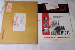 1969 AVDEL AVEX RIVET RIVETING SYSTEM ADVERTISING BROCHURE SALESMAN SAMPLE - Imagen 1 de 4