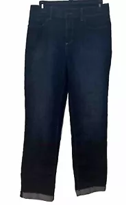 NYDJ Barbara Bootcut Jeans Size 4 Dark Blue Denim Stretch - Picture 1 of 7