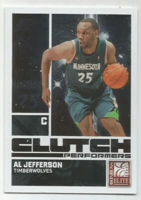 2009-10 Donruss Elite Clutch Performers Al Jefferson Minnesota Timberwolves - Image 1 of 2