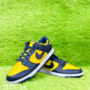 New DS Nike Dunk Low Michigan 2021 Size 14 DD1391 700 Deadstock - Picture 1 of 17