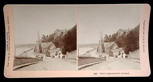 RARE ANTIQUE Real Photo Kilburn Stereoview View in Queenstown Ireland - Picture 1 of 2