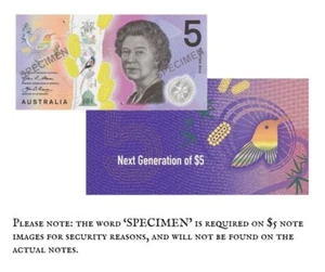 AUSTRALIA • 2016 • Next Generation $5 sin montar. Carpeta RAM Note - Queen Elizabeth II - Imagen 1 de 1