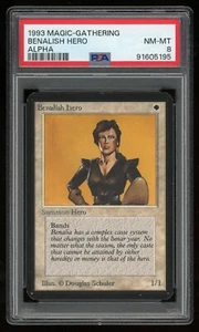 1993 MTG Magic the Gathering Card Alph Benalish Hero PSA 8 TCG - Picture 1 of 2