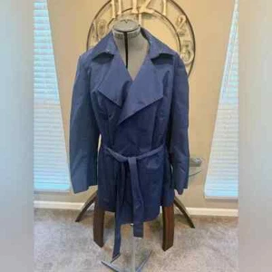 Lafayette 148 New York Blue Trench Coat Size 2X NWT - Picture 1 of 6