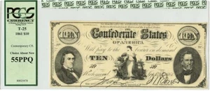 1861 CT-25 Contemporary Counterfeit CSA PCGS Currency AU55 PPQ - Picture 1 of 2