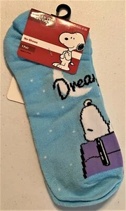 No Show Socks - Size 4 to 10 - Peanuts - Snoopy "Dream Big" - S083 - Picture 1 of 2