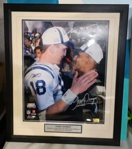 Tony Dungy Celebrates Super Bowl With Peyton Manning Signed With COA Steiner - Picture 1 of 11