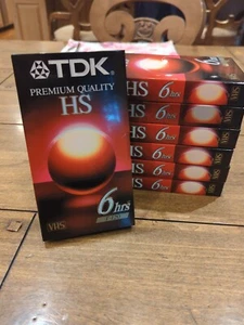 TDK Premium Quality HS 6 Hours T-120 Blank VHS Tape New & Sealed - Picture 1 of 6
