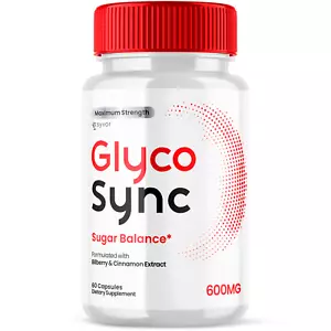 Glyco Sync Advanced Blood Balance Support Natural Glyco Supplement 60 Capsules - Picture 1 of 9