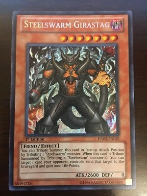 Steelswarm Girastag HA05-EN049 YuGiOh Hidden Aresenal 5 1st Ed SECRET RARE NM x1 - Image 1 of 2