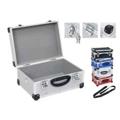 VARO Alu koffer Werkzeug Kiste Münzkoffer 32x23x15,5cm rot blau silber black