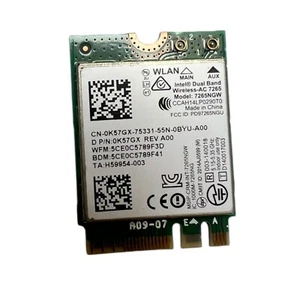 Intel Dual Band Wireless-AC 7265 WLAN Karte - 7265NGW - P/N: 0K57GX - Bild 1 von 4