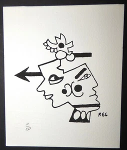MÁSCARA DE CARNAVAL #13 Cuba Serigrafía por RENE PORTOCARRERO de la Galería de Carteles Cubanos - Imagen 1 de 4