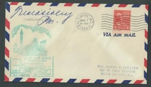1949 Baltimore MD To Pittsburgh Via Rte AM-97 1st Flt W/Prexy #811 Sole Usage-- - Picture 1 of 1
