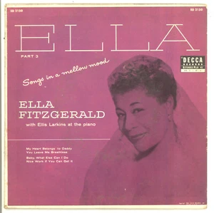 ELLA FITZGERALD 45RPM EP w/ PC Decca ED2150 SONGS IN MELLOW MOOD #3 - 4 Songs - Picture 1 of 2