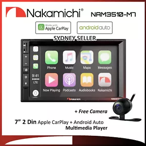 7" APPLE CARPLAY ANDROID AUTO 2-DIN UNIVERSAL BT RADIO MP3 NAKAMICHI NAM3510-M7 - Bild 1 von 3