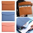 Multi-color Optional Snap Closure Leather Double-Layer Business Document Bag