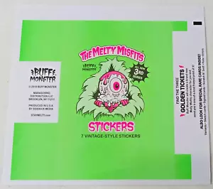 Unused, Flat 2018 Buff Monster Series 3 Melty Misfits WAX PACK Wrapper N/M! - Picture 1 of 3