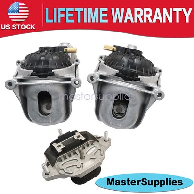 FOR Audi S4 S5 Quattro 2017-2020 3X Engine Motor Mounts & Transmission Mount Set - Image 1 of 4