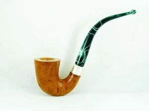 briar pipe Volkan calabash holmes sandblast pfeife handmade italy - Picture 1 of 5