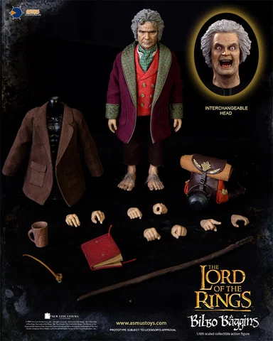 Asmus Toys LORD OF THE RINGS Old Bilbo Baggins 1/6 Scale Collectible Figure NEW Cover