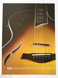 Affichette TAYLOR guitare "T5 Thinline Fiveaway" - Picture 1 of 1