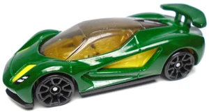 2021 HOT WHEELS EXOTICS LOTUS EVIJA GREEN 1:64 DIECAST 2 5/8" CAR WITH YELLOW - Picture 1 of 6