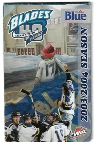 2003-04 Saskatoon Blades WHL Hockey Schedule !!! Many Sponsors - Picture 1 of 1