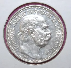S4 - Hungary 1 Korona 1914-KB Brilliant Uncirculated Silver Coin - Franz Josef I - Picture 1 of 2