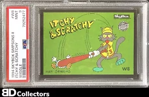 ITCHY & SCRATCHY WIGGLE PSA 9 POP 1 NONE HIGHER #W8 1994 Skybox Simpsons II - Picture 1 of 3