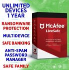 Appareil illimité McAfee LiveSafe 2024 1 an (clé GLOBALE) - Pas de CD