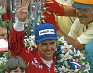 RICK MEARS SIGNED AUTOGRAPHED 8x10 PHOTO CELEBRATED INDY 500 LEGEND BECKETT BAS - Picture 1 of 2