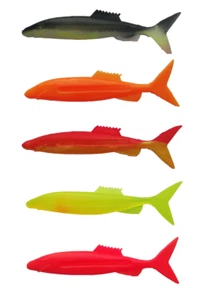 Minnow soft bait lures - Jumpin Jack minnows - Mixed Colours Pike Bass Cod - Picture 1 of 1